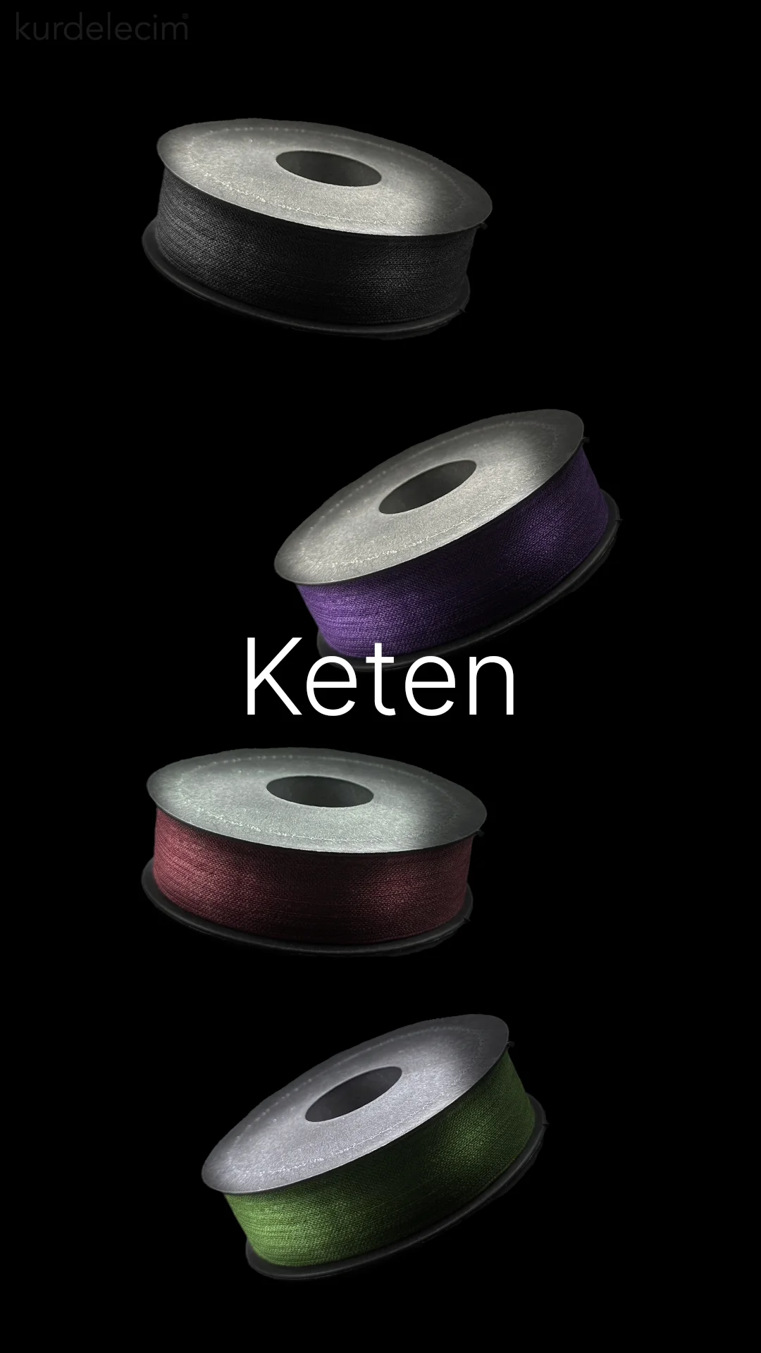 Keten kurdele rulo görünümü